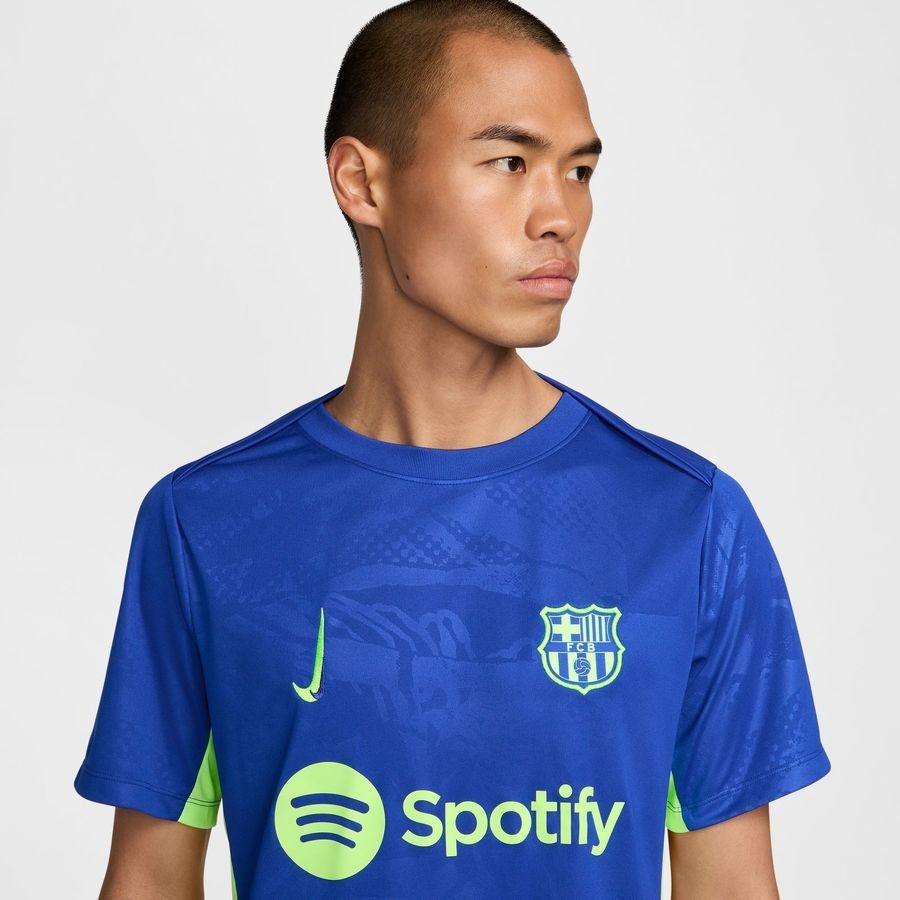 FC Barcelone T-shirt d'Entraînement Dri-FIT Academy Pro Avant-Match 3ème - Bleu Royal/Vert