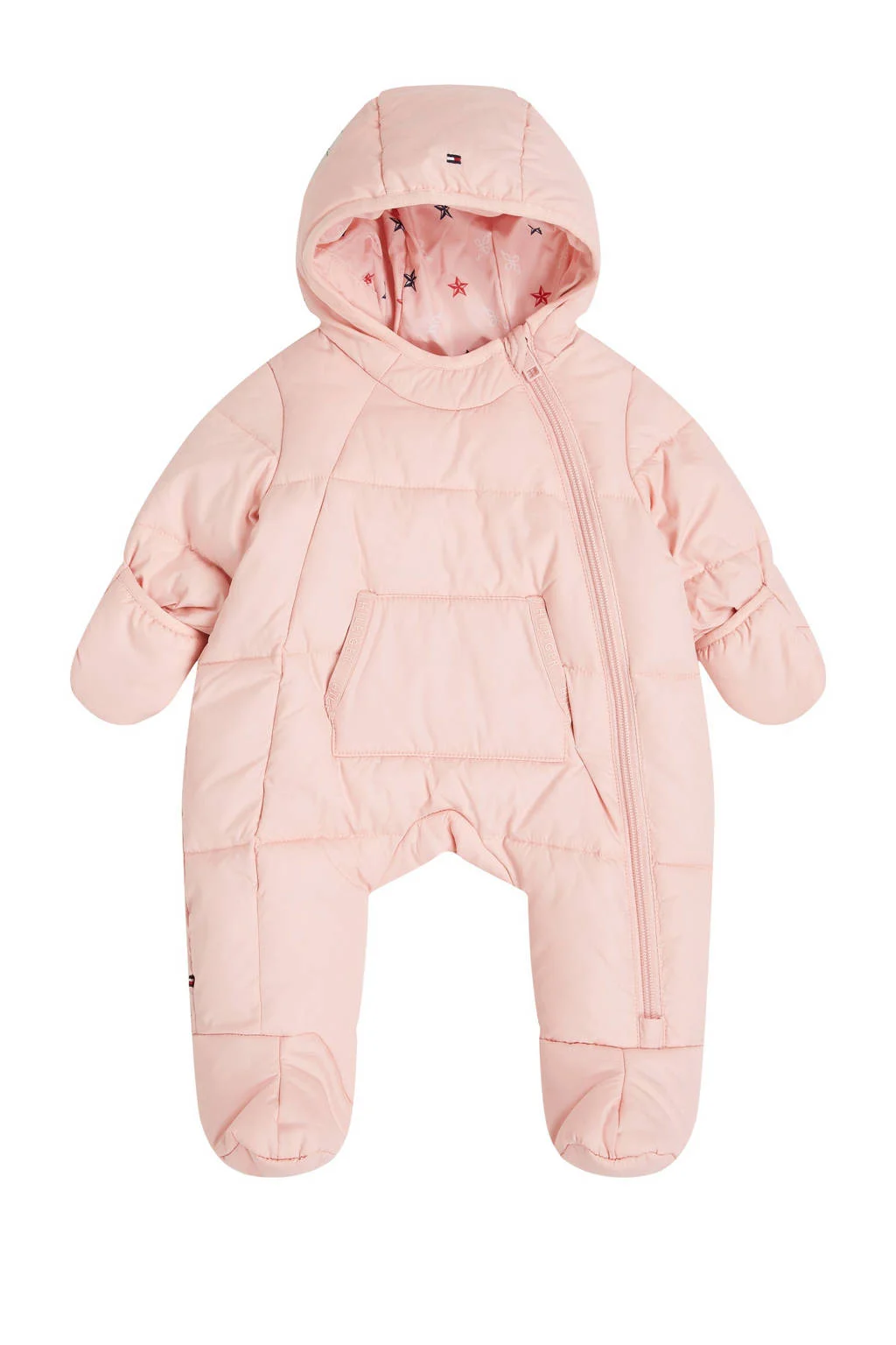 Tommy Hilfiger baby gewatteerde winterjas lichtroze
