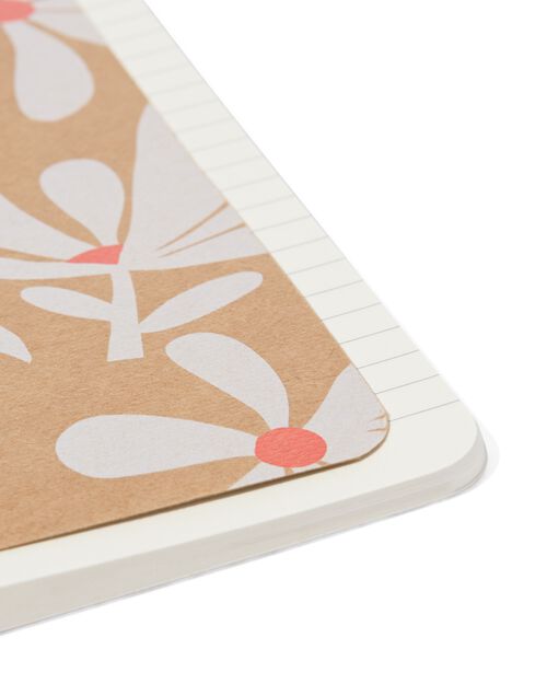 carnets A6 fleurs - 3 pièces
