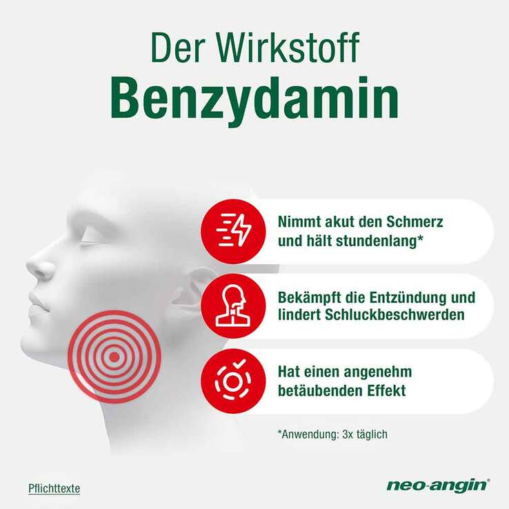 neo-angin Benzydamin gegen akute Hasschmerzen Zitrone, 20 St