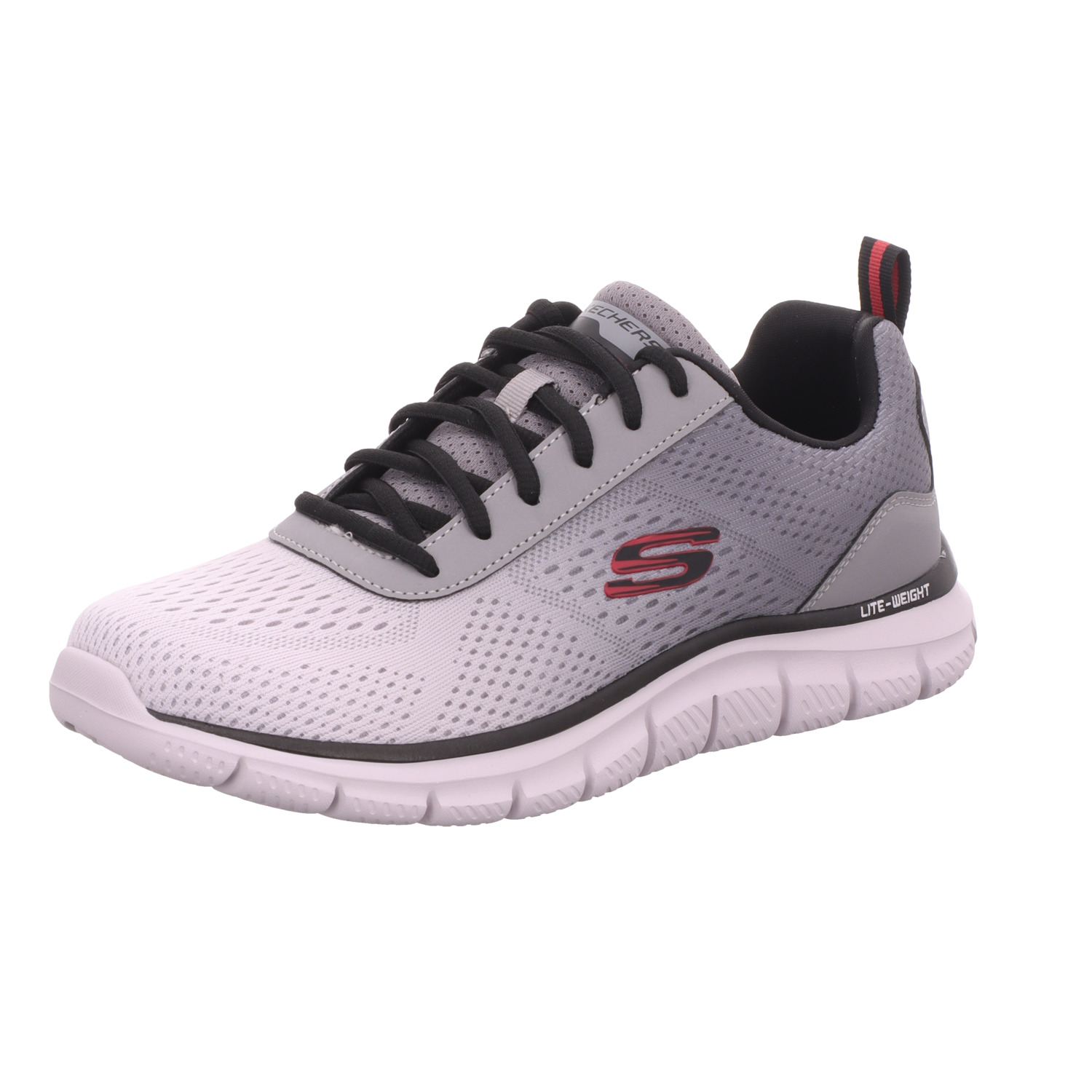 Skechers Herren-Sneaker TRACK - RIPKENT Grau-Schwarz-Weiß-Rot