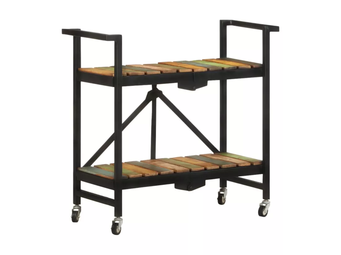 Chariot de cuisine 87x36x81 cm Bois massif de récupération