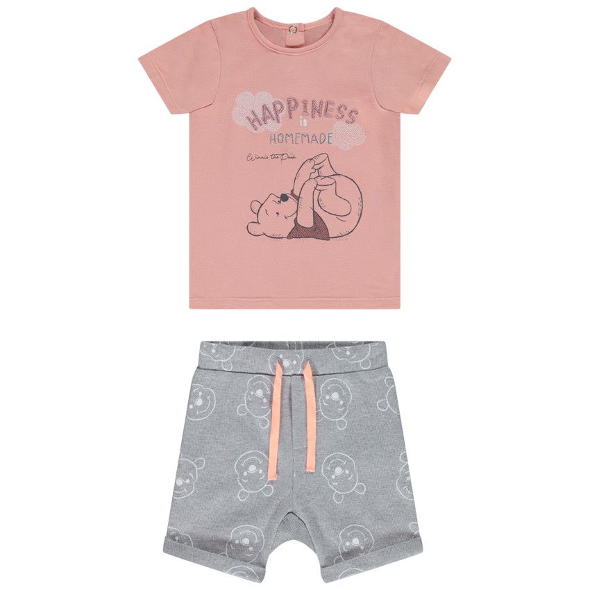 Ensemble t-shirt + bermuda imprimé Winnie Disney pour bébé garçon - Multicolore
