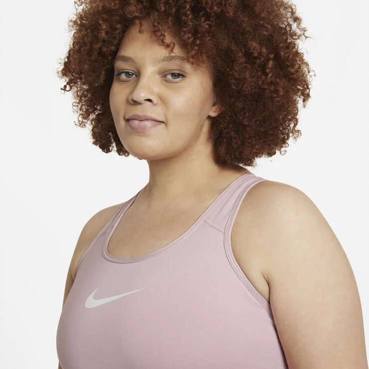 Nike Swoosh Medium Support Sports Bh Plus Size Pink