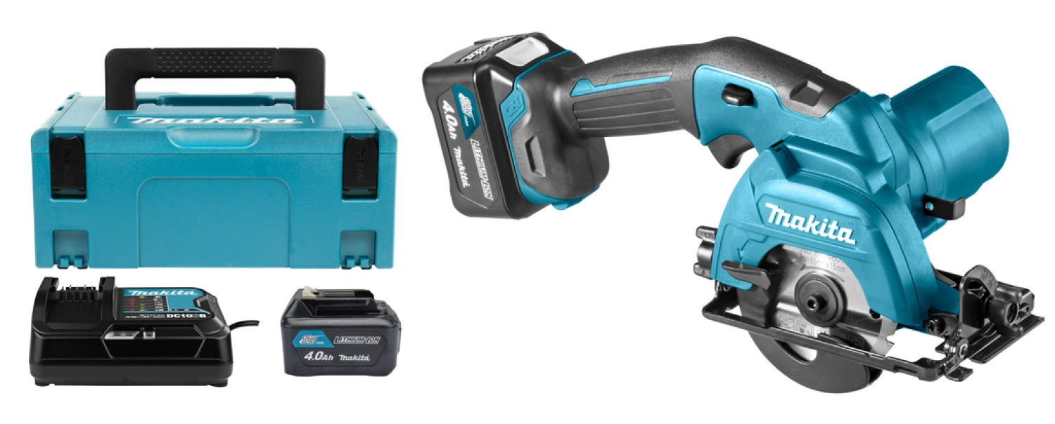 Makita HS301DSMJ 10.8V Li-Ion Accu cirkelzaag set (2x 4.0Ah accu) in Mbox - 85mm