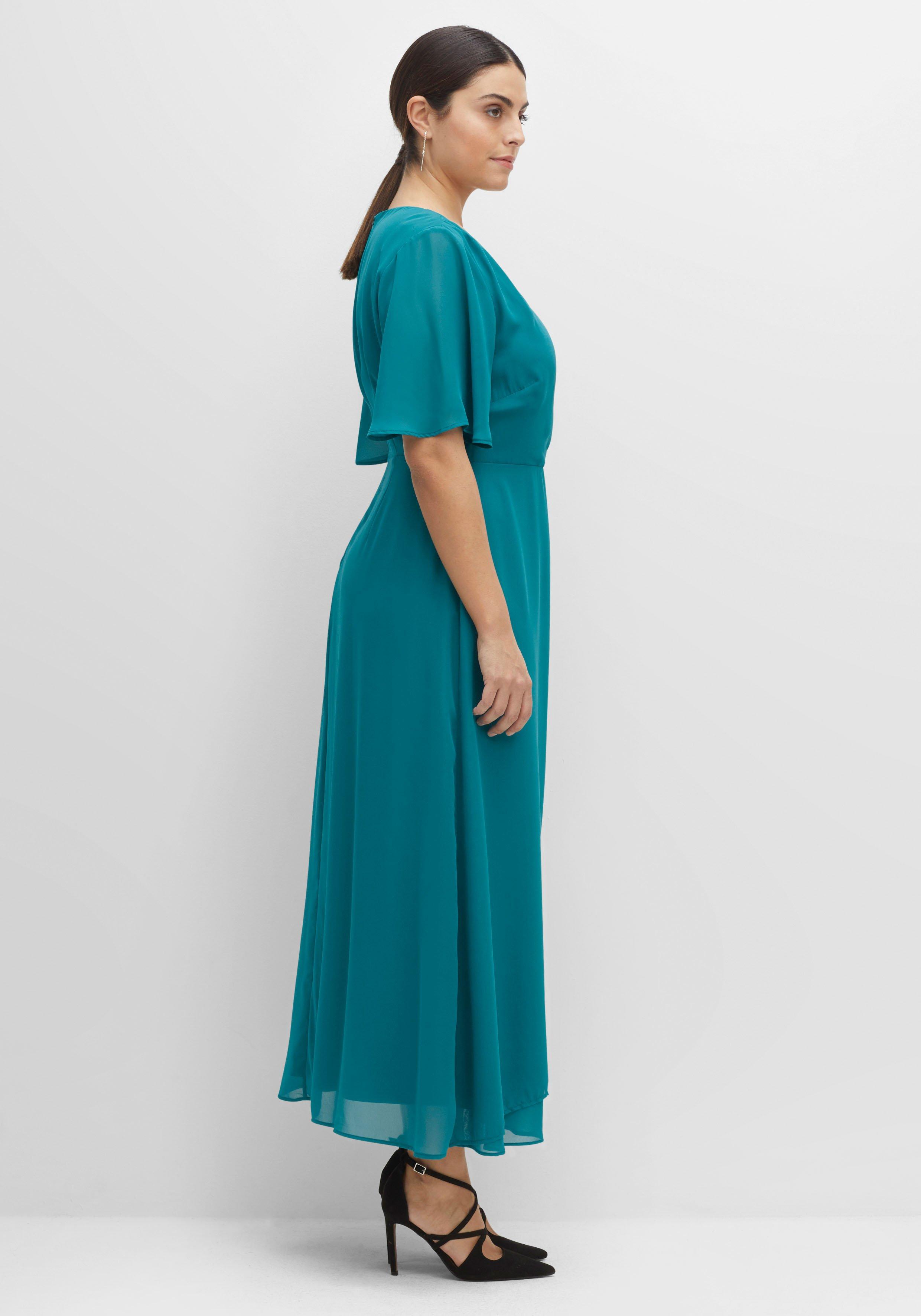 Abendkleid in Wickeloptik, aus Chiffon