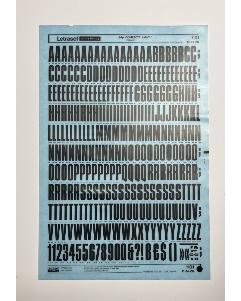 letraset-1101- COMPACTA LIGHT - 84pt