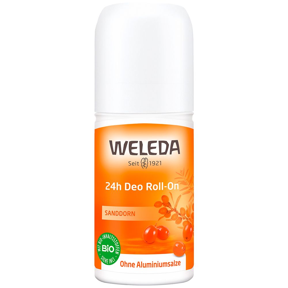 Weleda 24h Deo Roll-On Sanddorn - natürlich frisch & wirksam ohne Aluminiumsalze, fruchtiger Duft