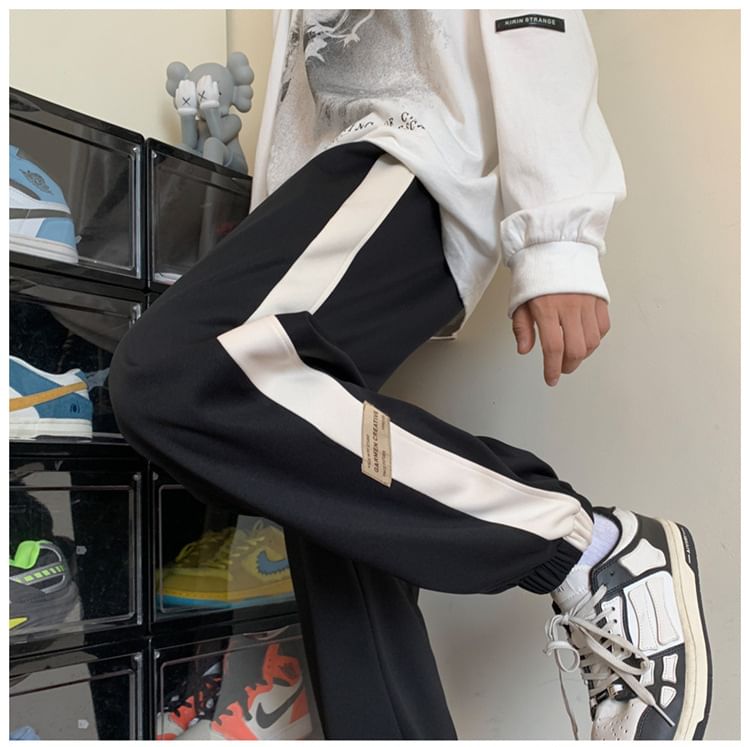 Savenne - Harem-joggingbroek met trekkoord en contrasterende rand