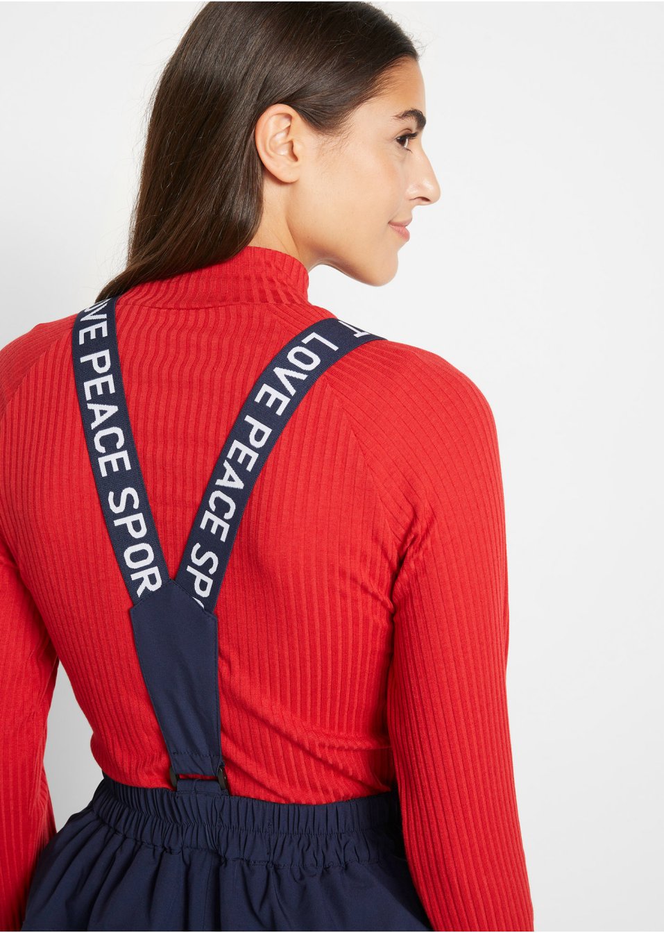 Pantalon de ski thermo avec bretelles amovibles, étanche, Straight