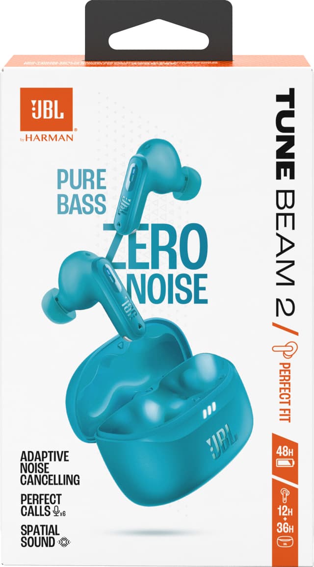 JBL Tune Beam 2 true wireless in-ear høretelefoner (blågrøn)