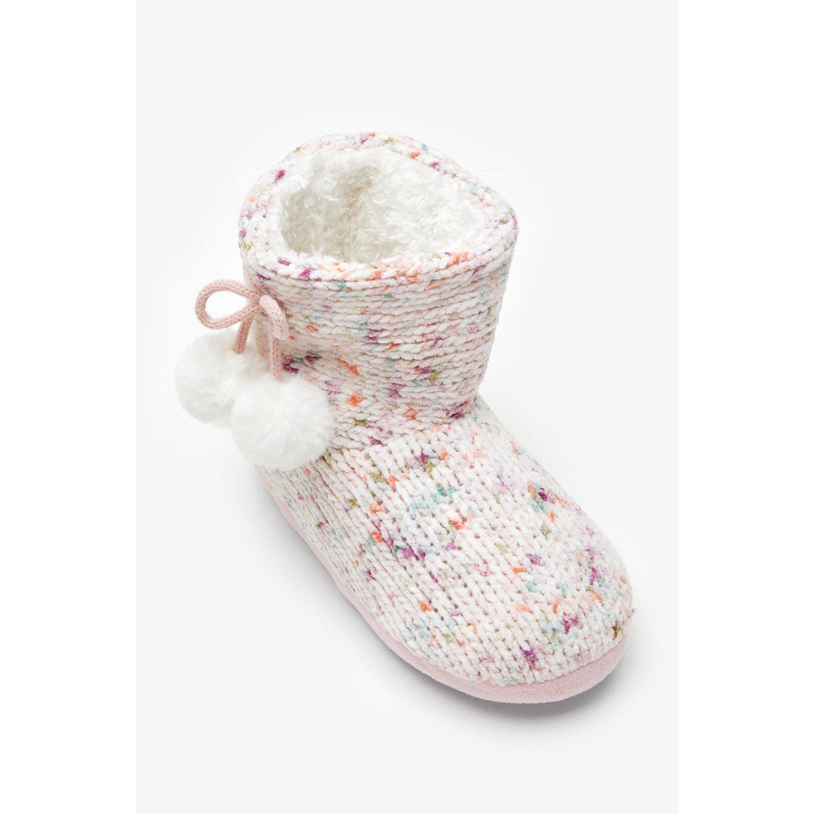 Be You Girls Pom Pom Knitted Booties