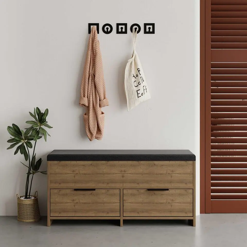 Emob Schoenenkast Woody Fashion - 106 x 34 x 50 cm - Bruin