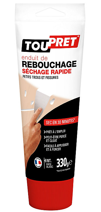 Enduit de rebouchage séchage rapide prêt à l'emploi Toupret 330g
