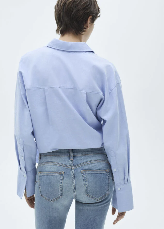 MANGO Low-rise push-up skinny jeans Open blue