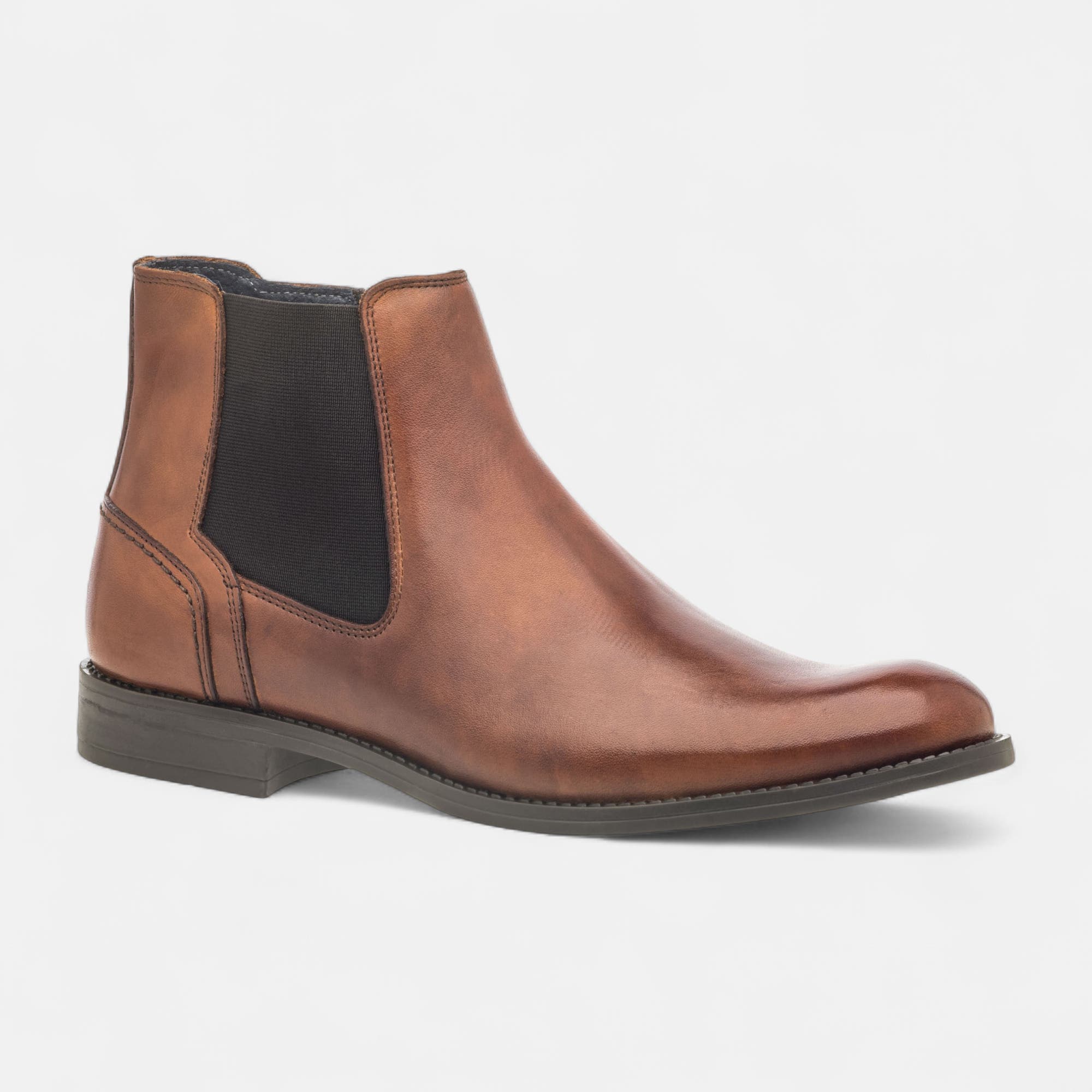 Boots chelsea Homme en cuir cognac