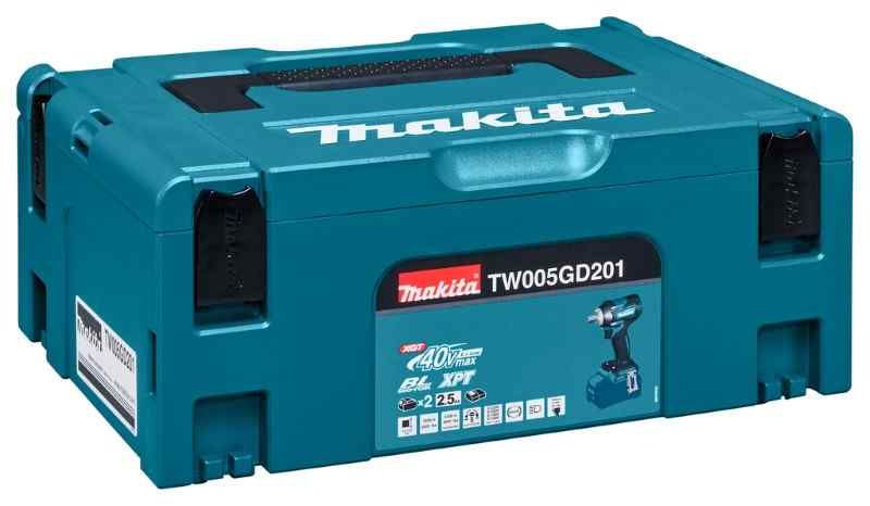 Makita TW005GD201 40 V Max Slagmoersleutel 2,5 ah accu (2 st), snellader, in mbox