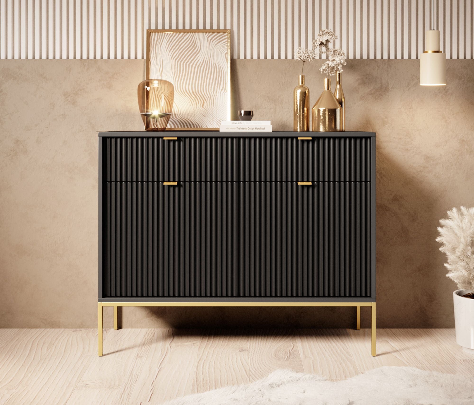 Navil 2 - Dressoir - Zwart - 104x39x83 cm