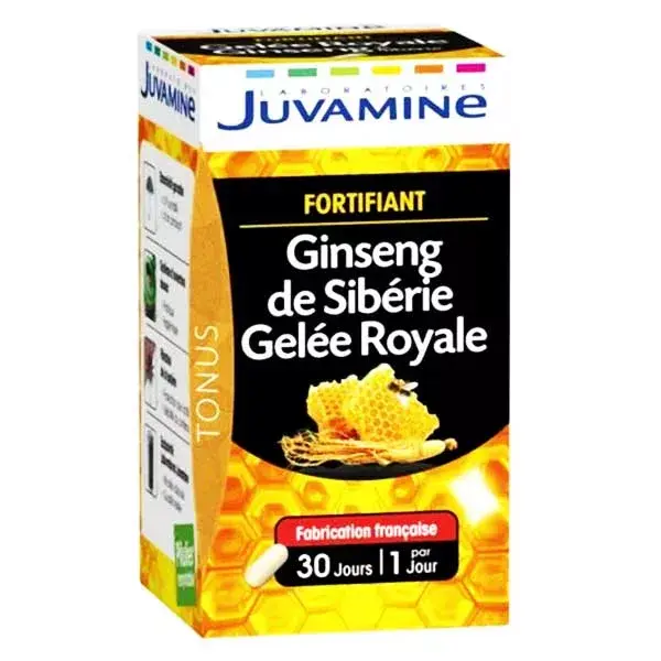 Juvamine Fortificante Ginseng Siberiano Geleia Real 30 cápsulas