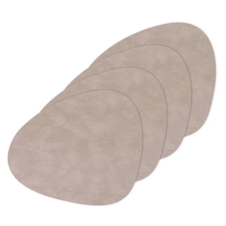 Lind DNA - Tischset Curve L, Nupo nomad grey (4er-Set)