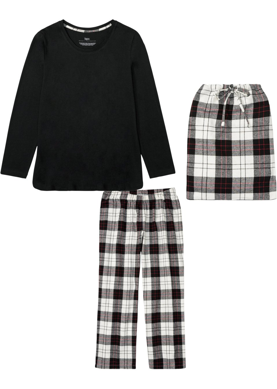Pyjama avec pantalon en flanelle et pochette cadeau