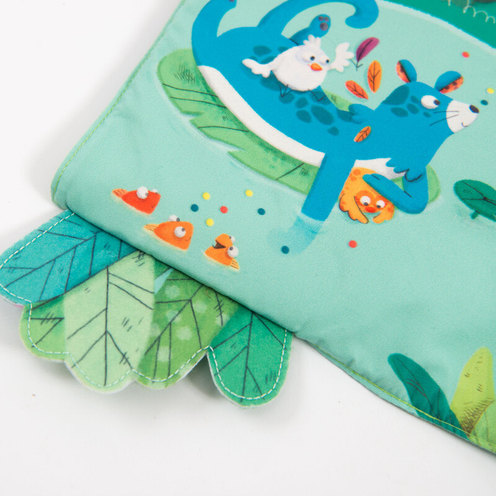 Grand livre tissu d'activités Dans la jungle - MOULIN ROTY