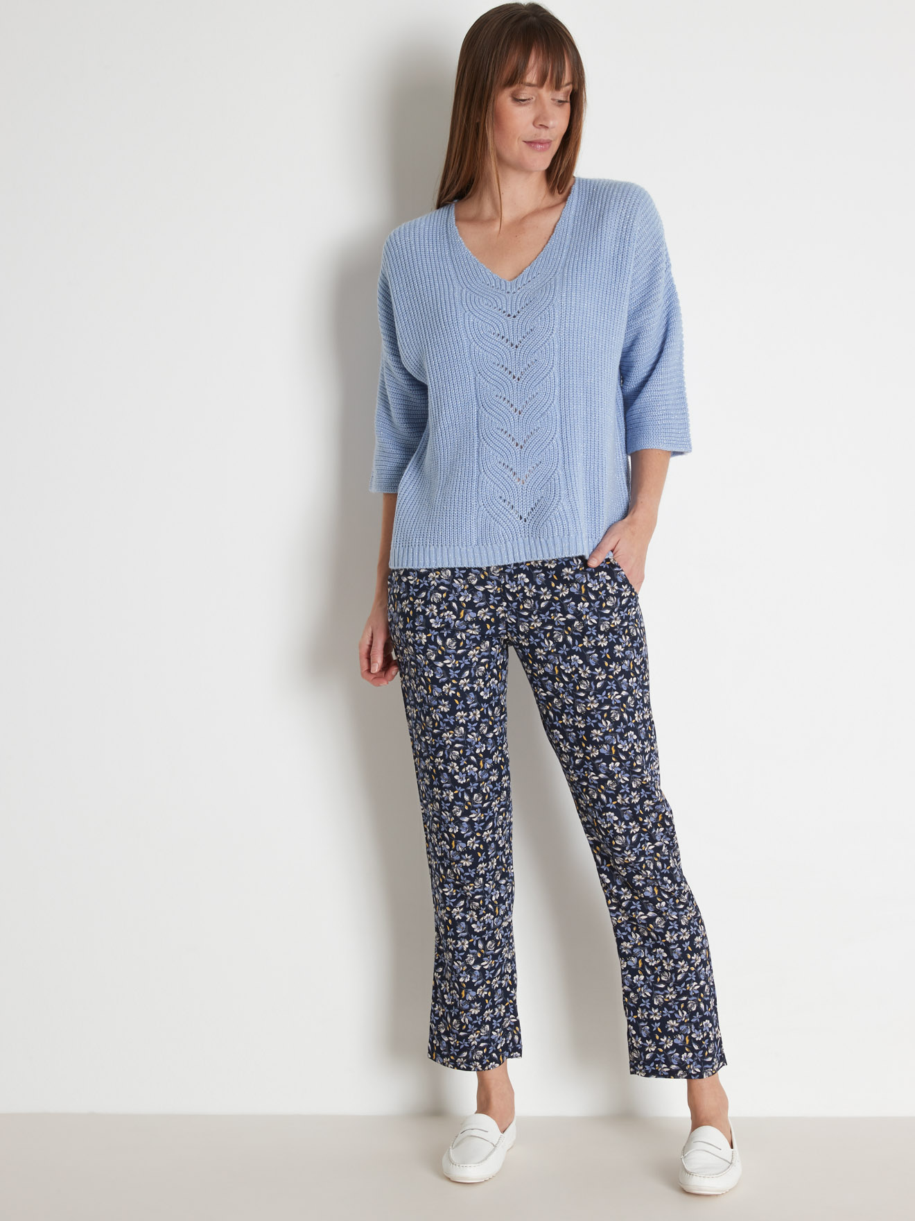 Pantalon fluide élastiqué