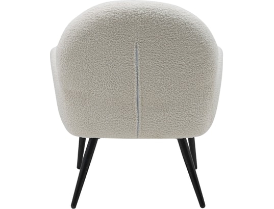 CONCEPT1 - Fauteuil tissu Lot de 2 F. Oreo blanc effet laine bouclette