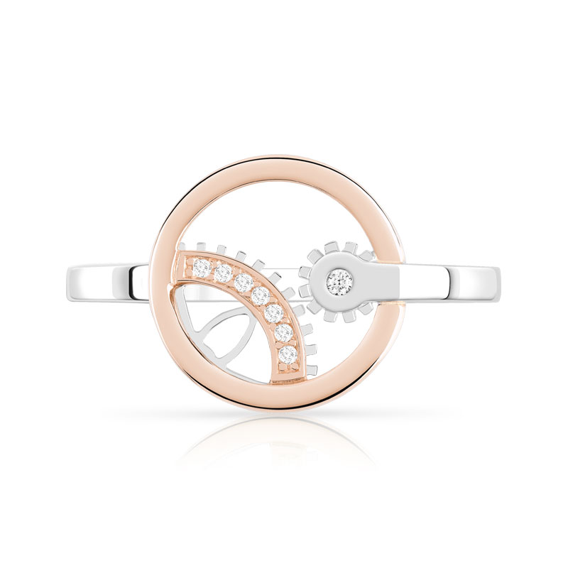Bague Vesontio 2 ors 750 diamants 0.03 carat