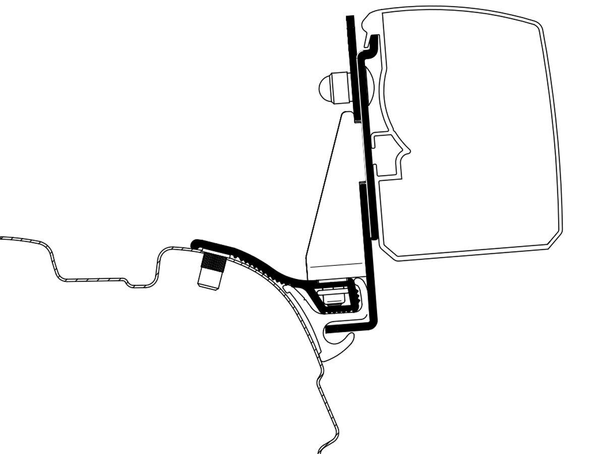 Thule adapter 3200 VW T5/T6 Multirail Reimo LWB