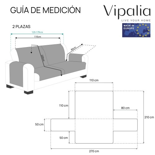 Capa de sofá Vipalia cinza escuro com estampa de diamantes para animais de estimação.