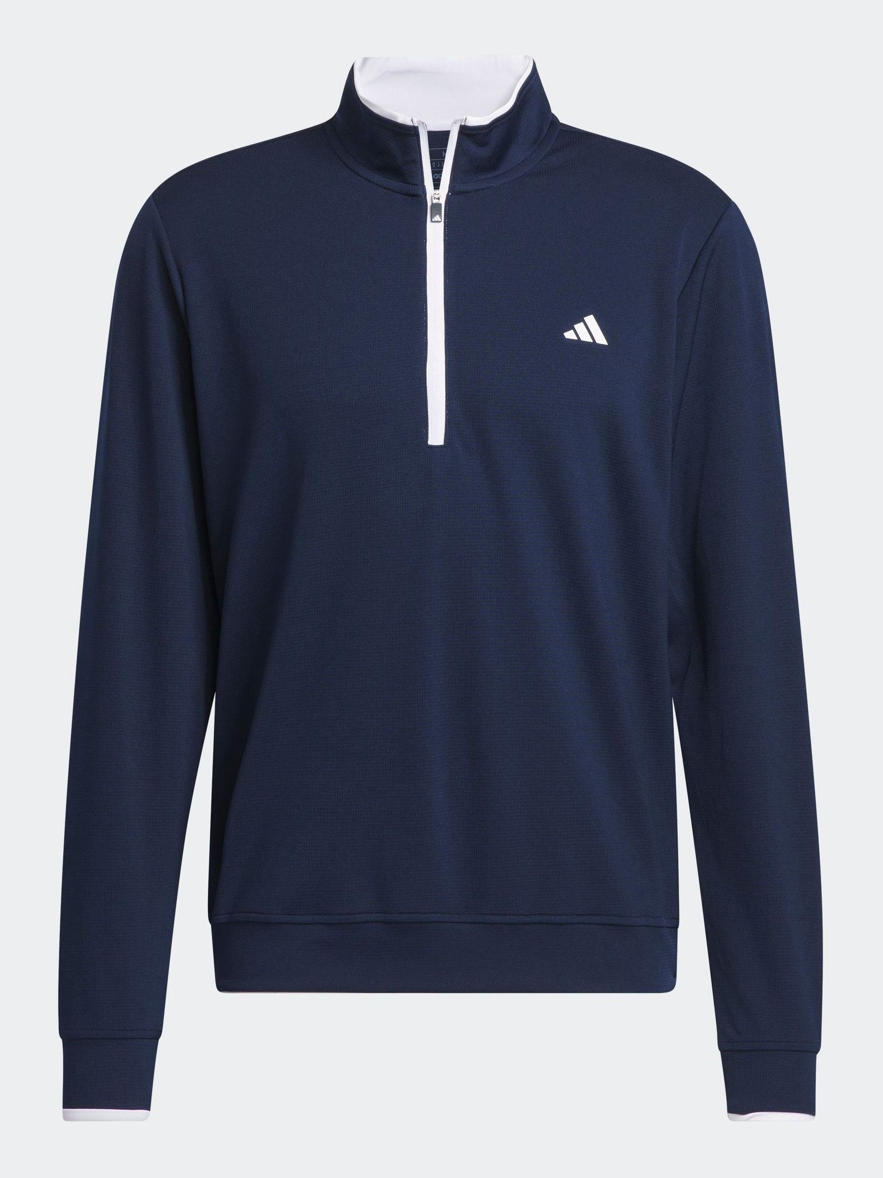 Marineblauw - adidas Golf, lichtgewicht top met kwartrits
