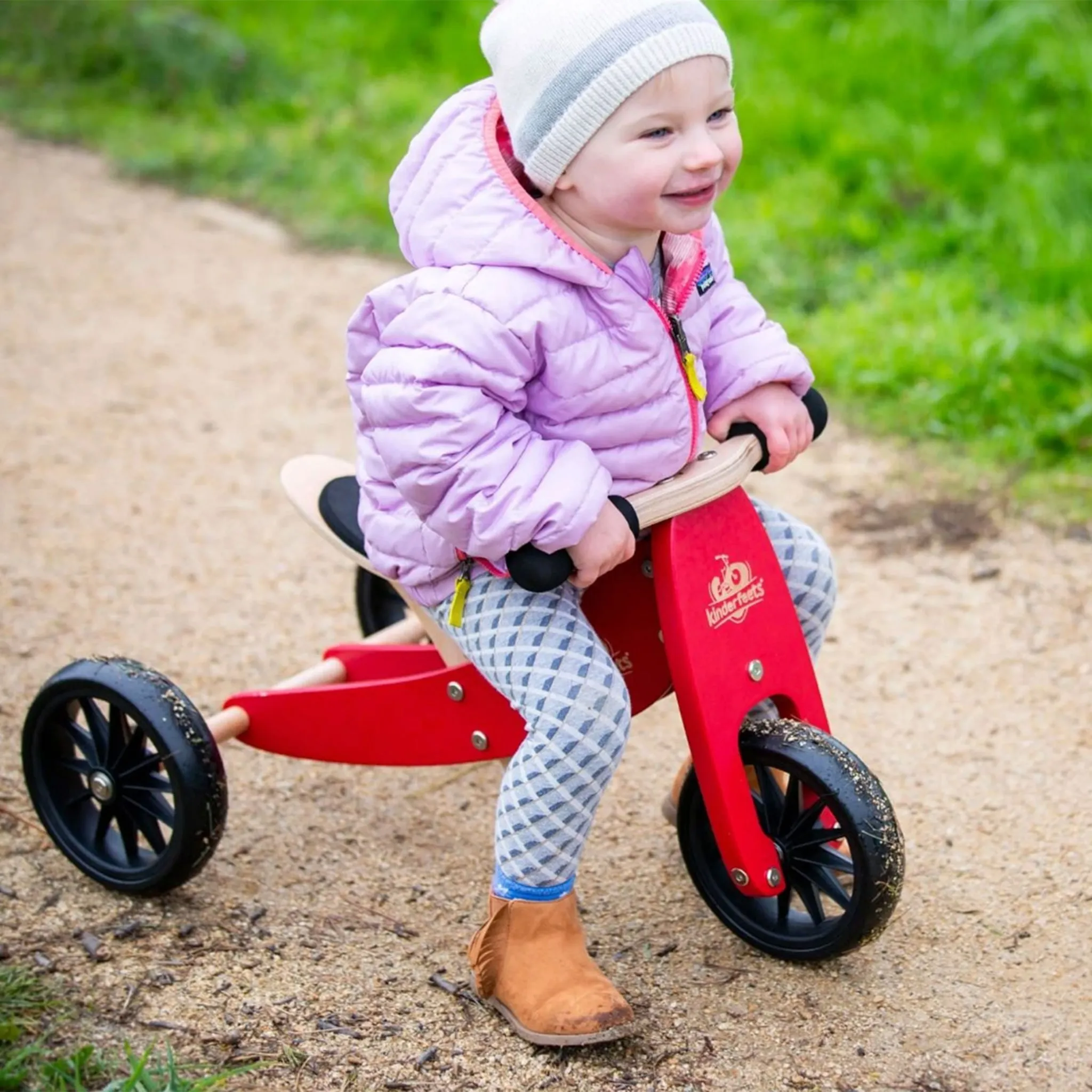 Kinderfeets Vélo d'Équilibre 2 en 1 Tiny Tot - Rouge