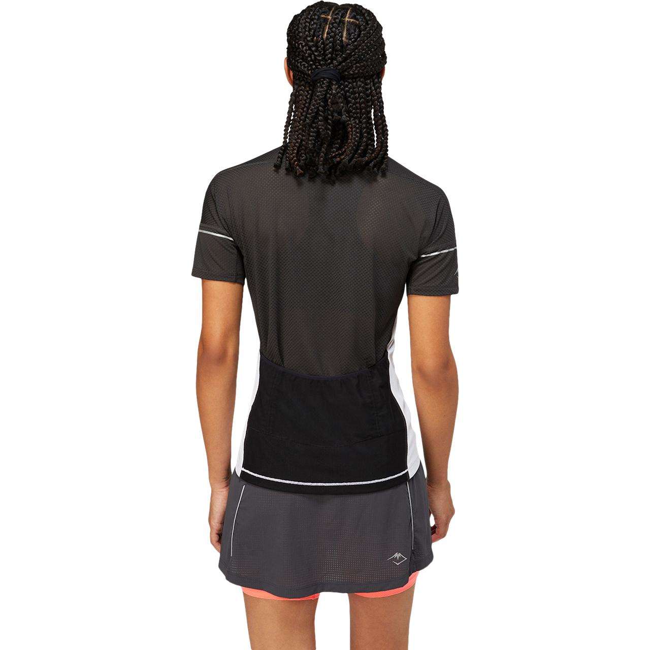 ASICS Fujitrail Hardloopshirt Korte Mouwen Wit/Zwart Dames