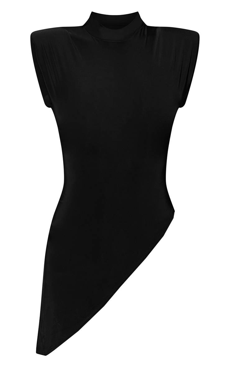 Noir Haut Long Moulant À Détail D'épaulettes