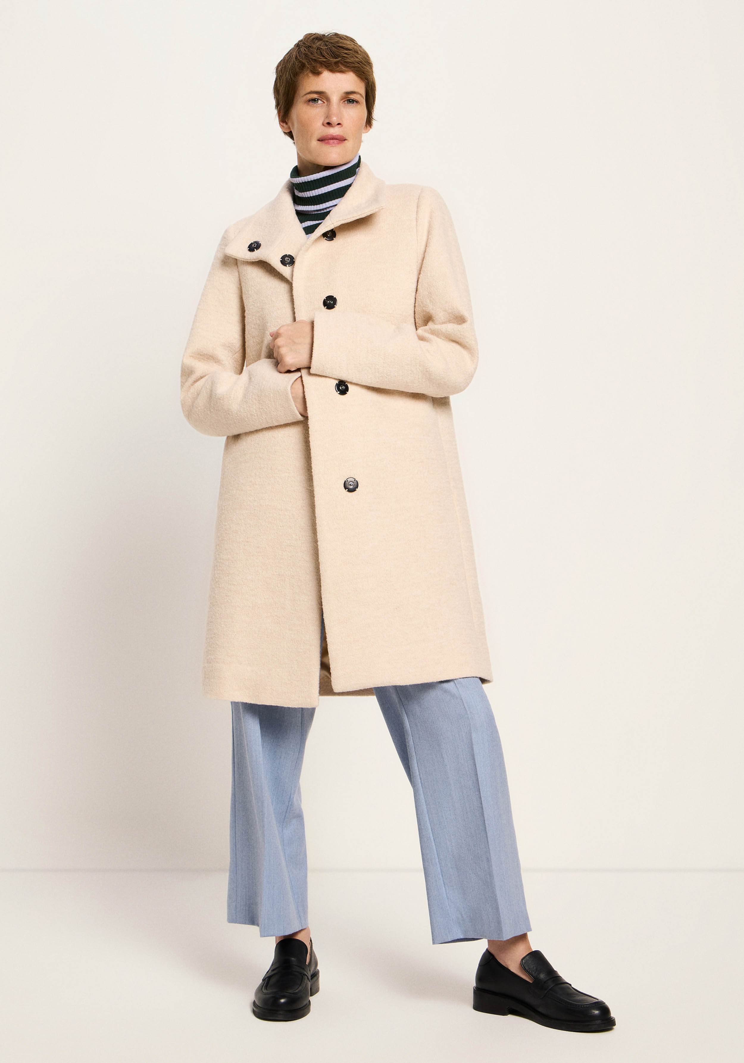 Lanius Walkmantel Creme Melange