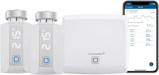 Homematic IP Heizkörperthermostat »Access Point + 2x Heizkörperthermostat EVO« 3 Stk. tlg.