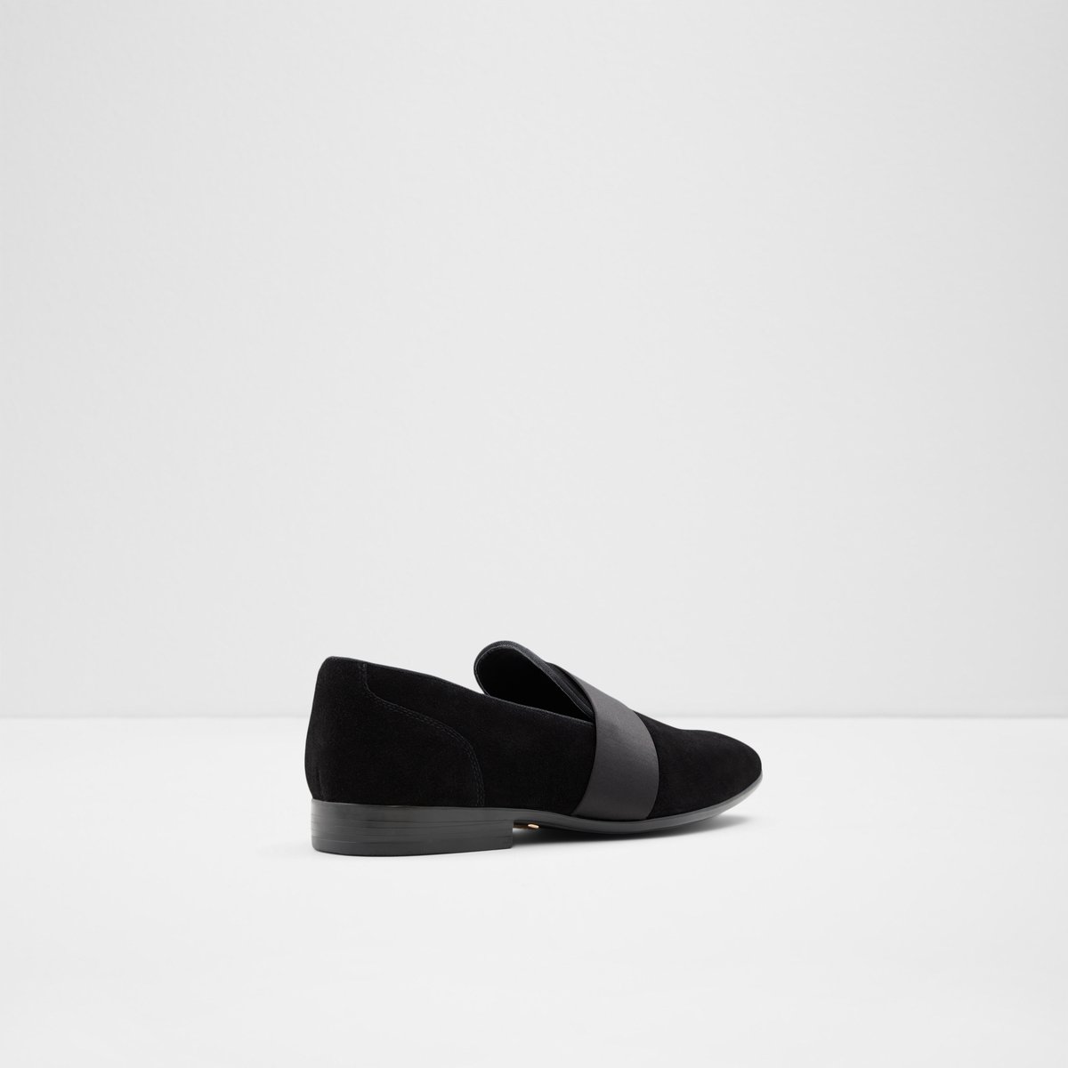 Asaria Black Leather Suede Men Loafers & Slip-Ons