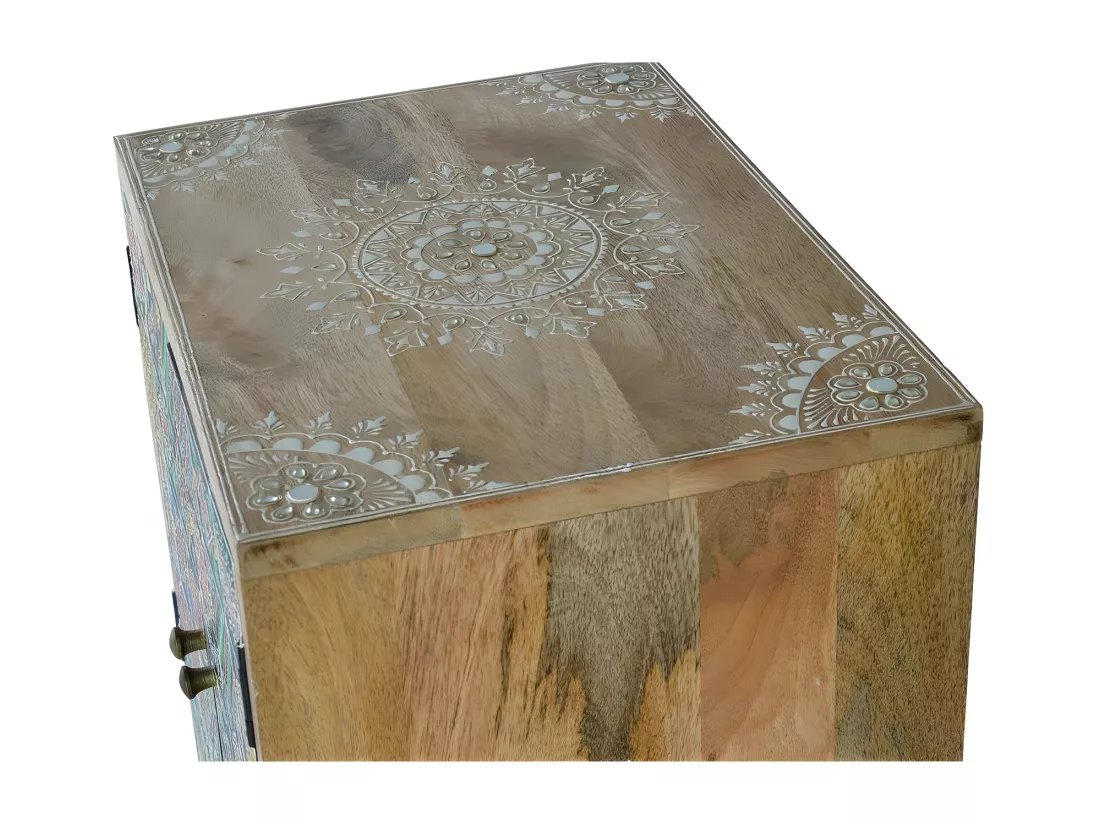 TABLE DE NUIT - PIED DE LIT BANQUETTE Multicolor.Giner y Colomer.60x30x43