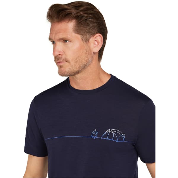 T-shirt randonnée ICEBREAKER M 150 TECH LITE SS TEE SING LI CMP MIDNIGHT NAVY