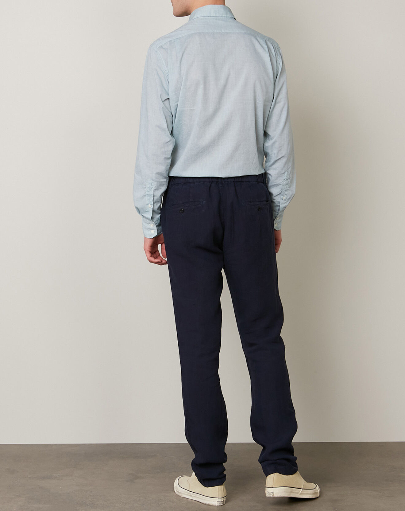 Hartford Pantalon 100% Lin Tanker bleu