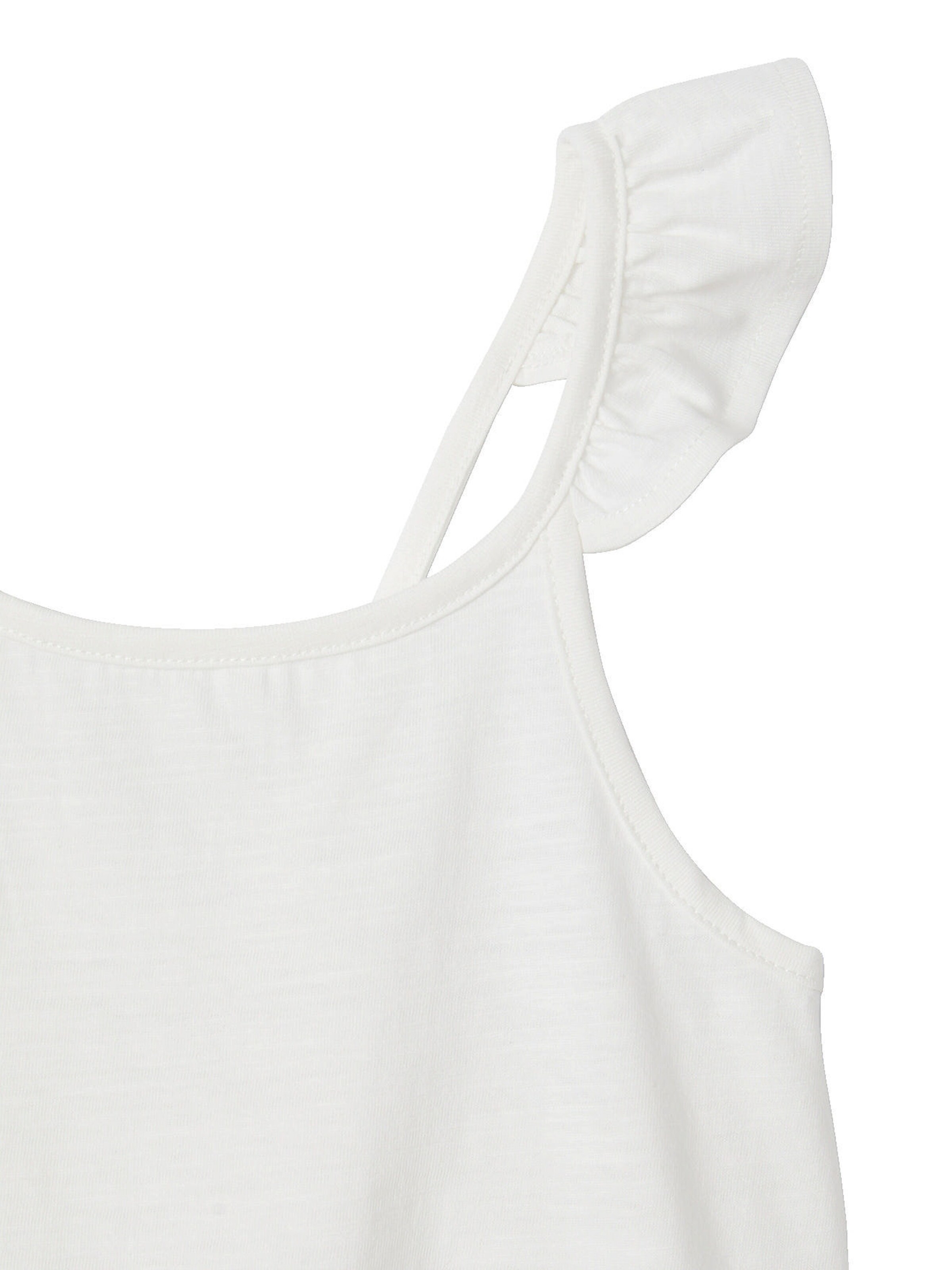 Vertbaudet Mädchen Top mit Volantträgern BASIC wollweiß