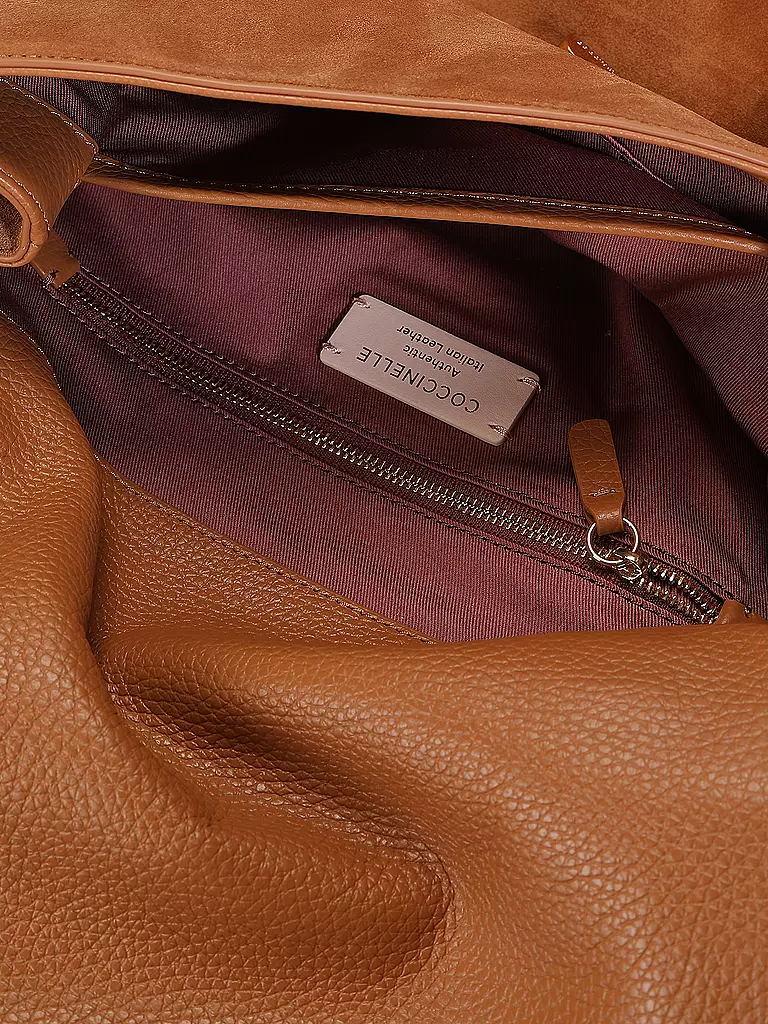 COCCINELLE Ledertasche - Henkeltasche LIYA  SUEDE camel