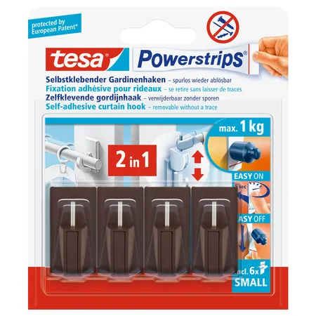 tesa Haken Powerstrips Gardine br 4St