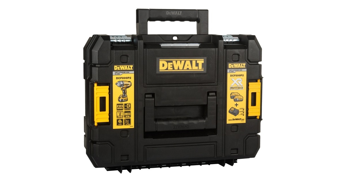 DEWALTAccu Slagmoersleutel DCF899P2 18V  (Geel/zwart, 2x Li-Ion accu 5.0Ah, in T STAK-Box II)