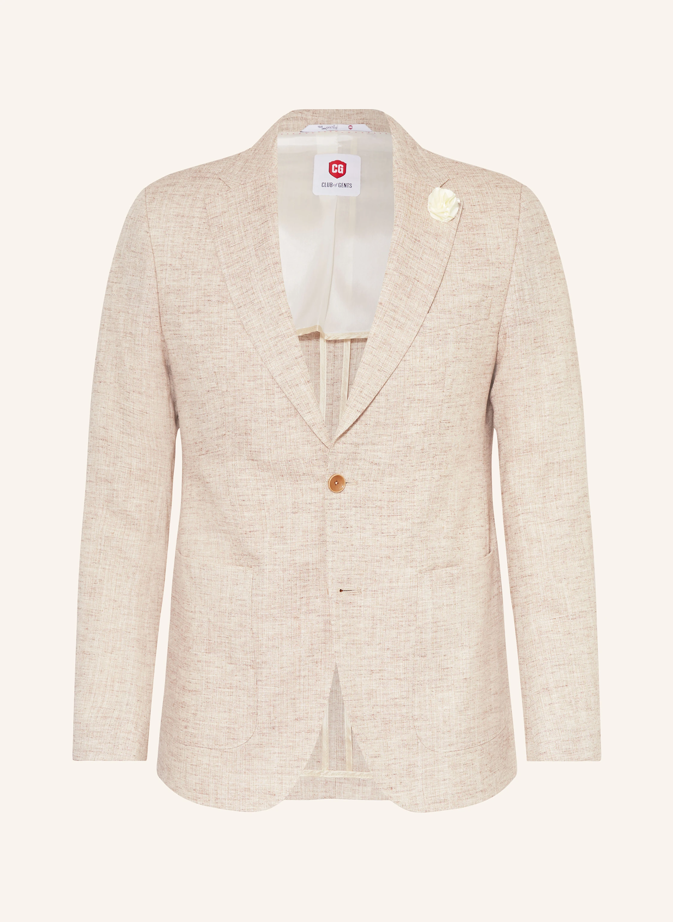 CG - CLUB of GENTS Anzugsakko PETERSON Slim Fit mit Leinen