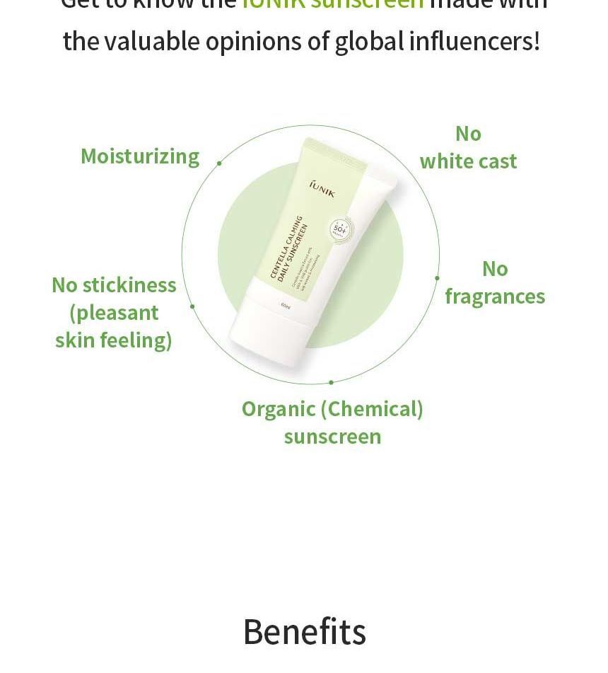 iUNIK - Centella Kalmerende Dagelijkse Zonnebrandcrème