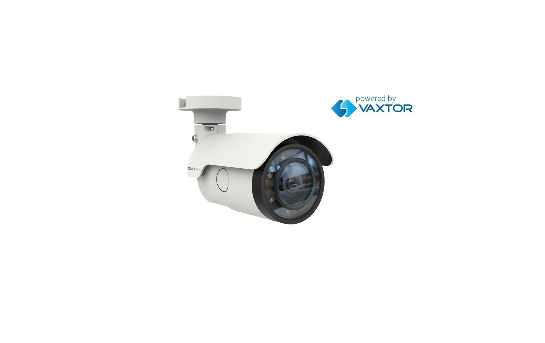Netzwerkkamera Mx-VB1A-2-IR-ALPR bis 18 m<br>MOBOTIX Move Vandal-Bullet 2MP VA, 18 m Objektentfernung, KFZ-Kennzeichnerkennung