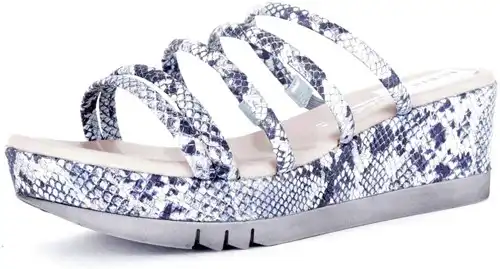 6.87.35 SOFTWAVES JEANS MULTI - maat 43 slipper jeans multi - maat 43 Calandschoen
