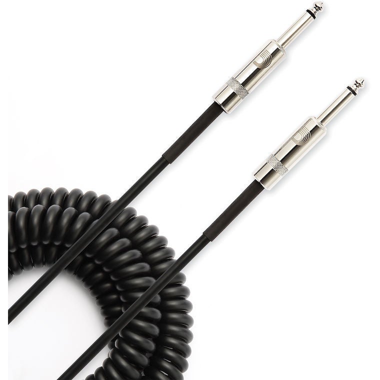 D'Addario PW-CDG-30BK Coiled instrumentkabel zwart 9 m (30 ft)